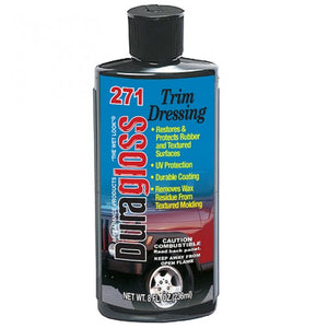 8oz - Duragloss Trim Dressing and Flat Black